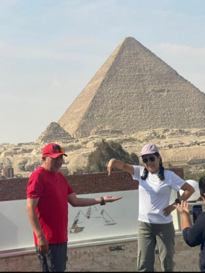 Pyramids solar boat nature